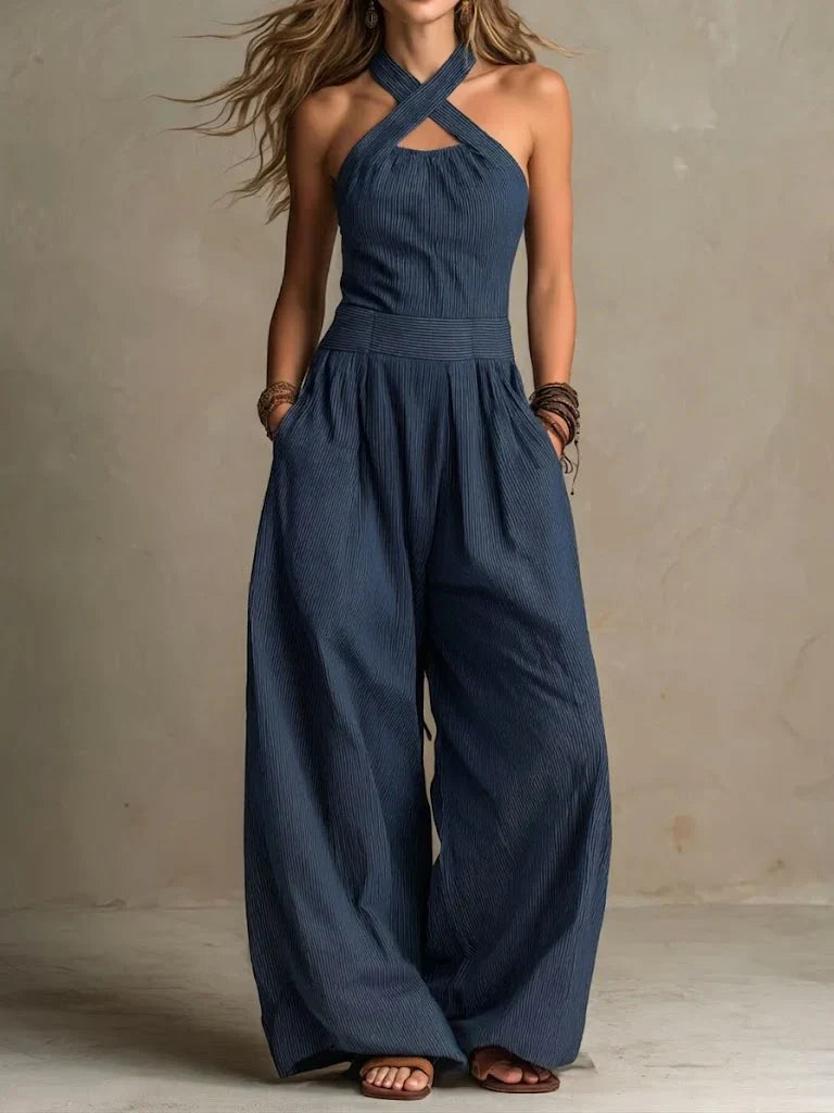 Isabella | Flowy Halter Neck Jumpsuit