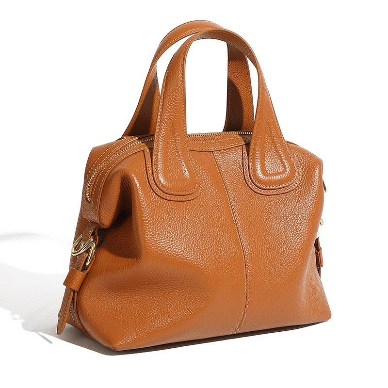 Women's Genuine Leather Boston Versatile Soft Shoulder Crossbody Bag