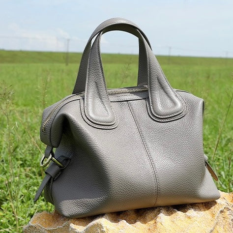 Women's Genuine Leather Boston Versatile Soft Shoulder Crossbody Bag