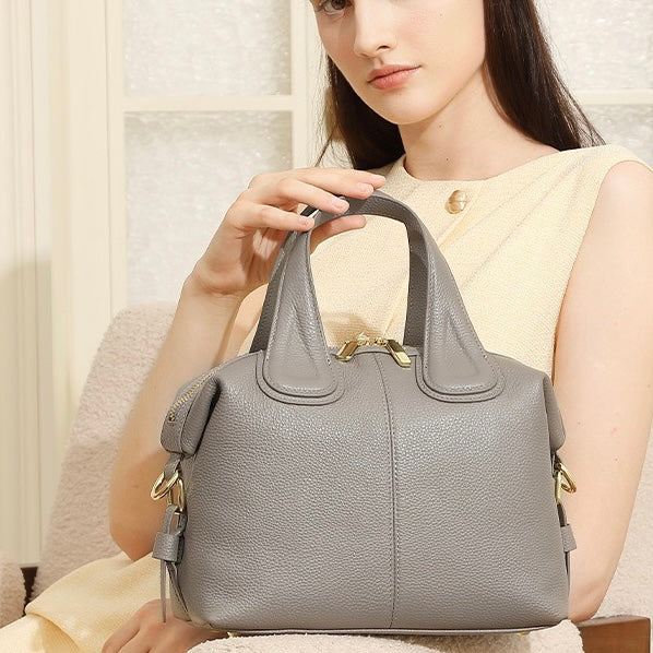 Women's Genuine Leather Boston Versatile Soft Shoulder Crossbody Bag