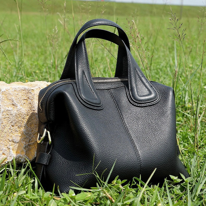 Women's Genuine Leather Boston Versatile Soft Shoulder Crossbody Bag