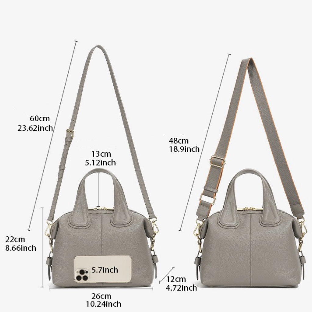 Women's Genuine Leather Boston Versatile Soft Shoulder Crossbody Bag