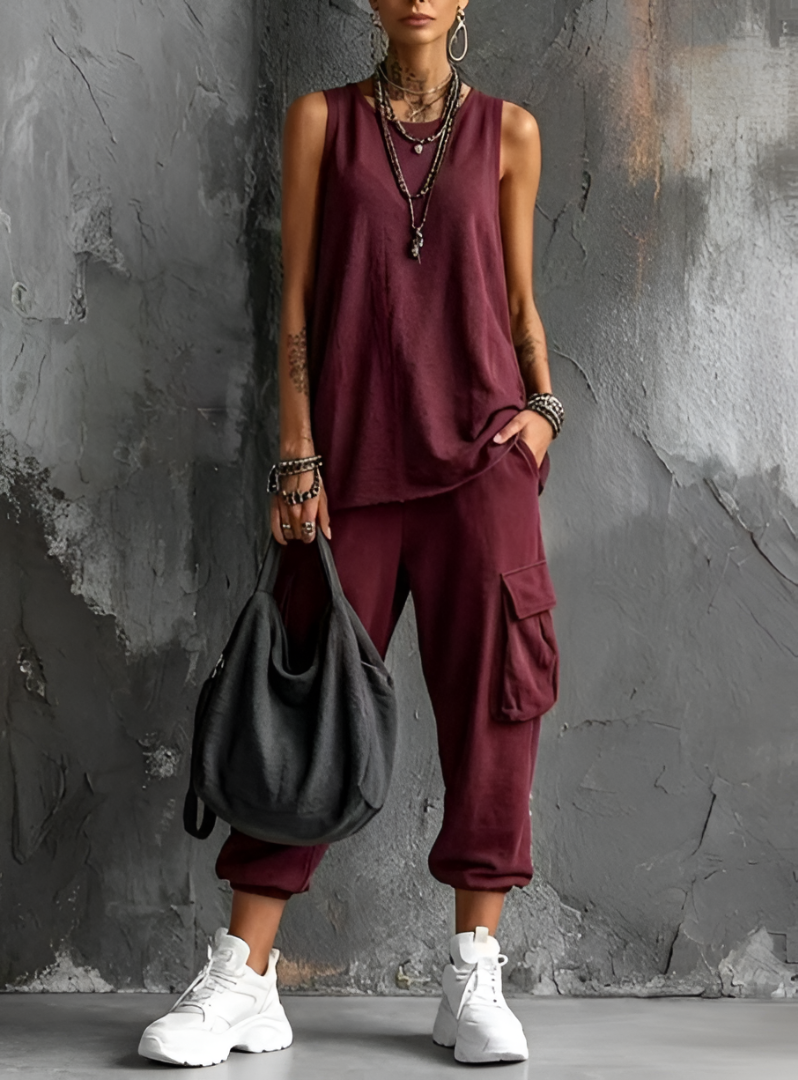 Valentina | Soft Casual Set with Utility Pockets