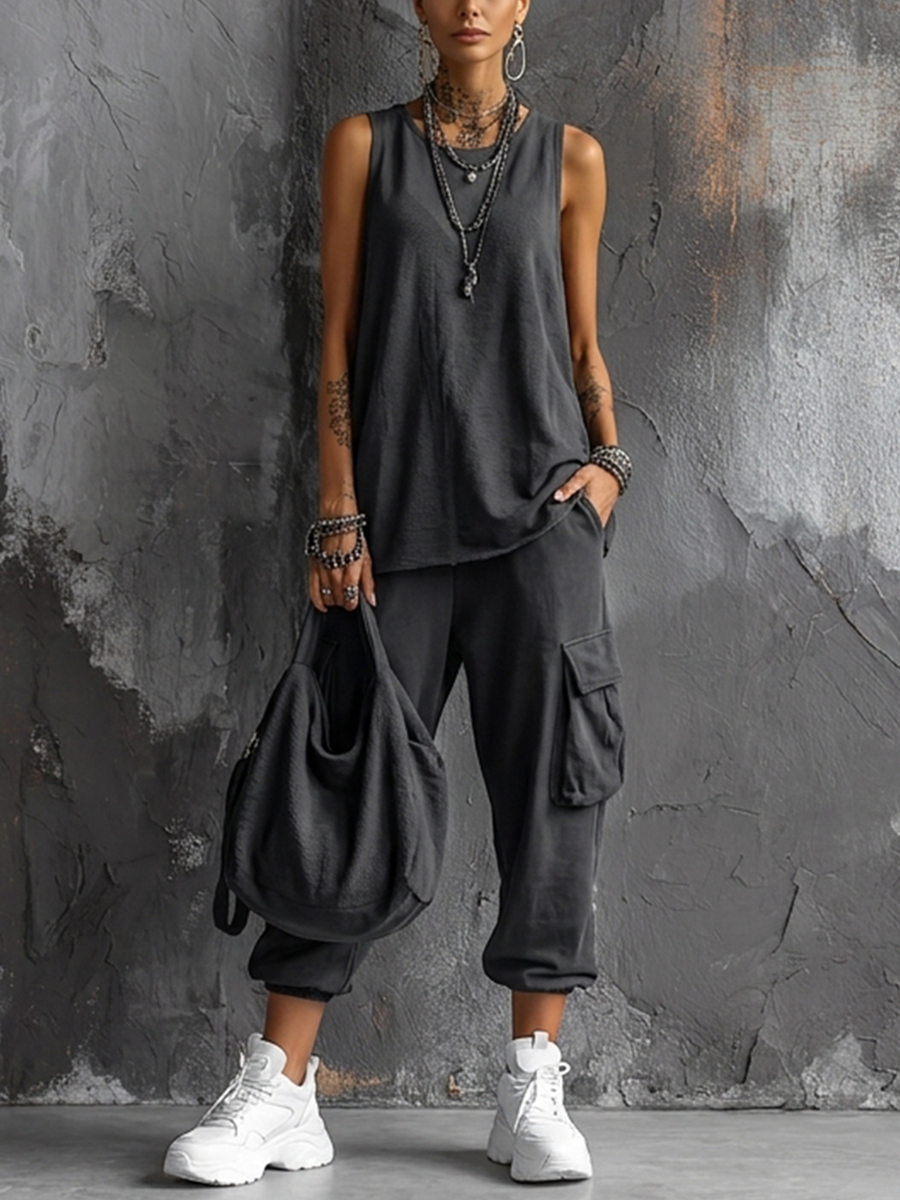 Valentina | Soft Casual Set with Utility Pockets