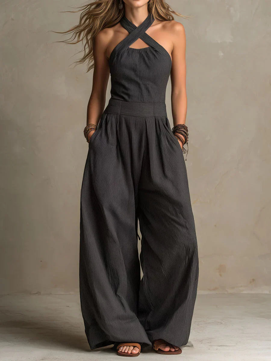 Isabella | Flowy Halter Neck Jumpsuit