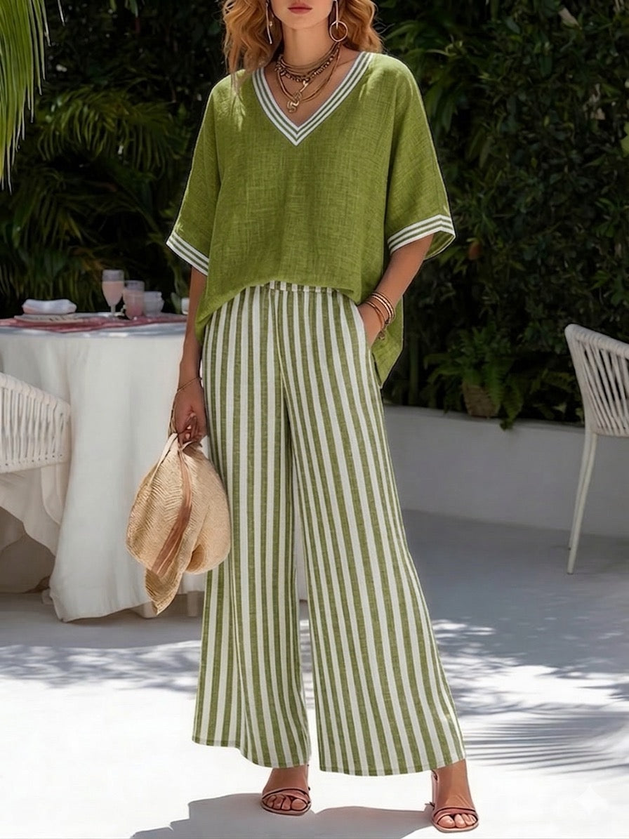 Amelia | Loose-Fit Summer Set with Flowy Pants