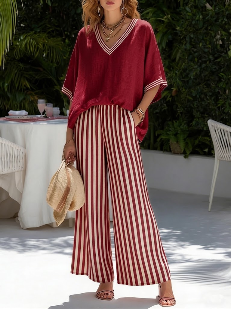 Amelia | Loose-Fit Summer Set with Flowy Pants