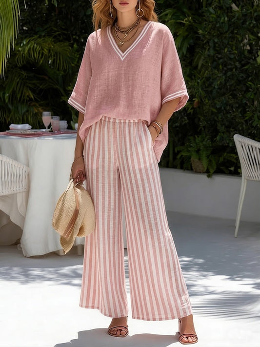 Amelia | Loose-Fit Summer Set with Flowy Pants