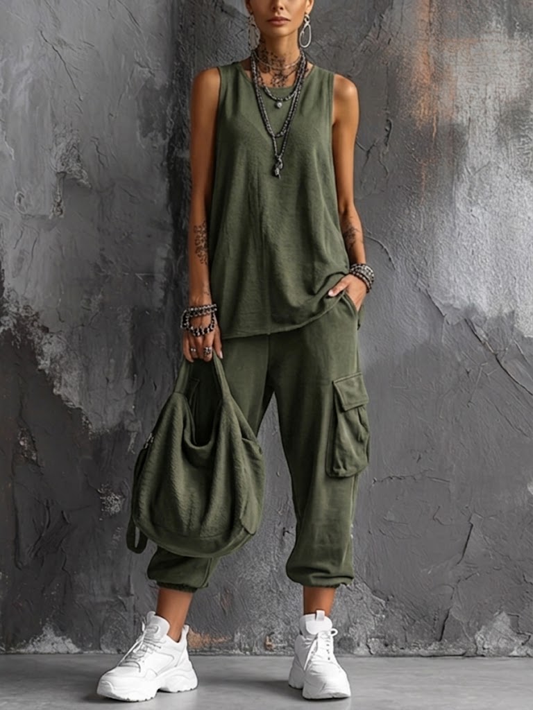 Valentina | Soft Casual Set with Utility Pockets