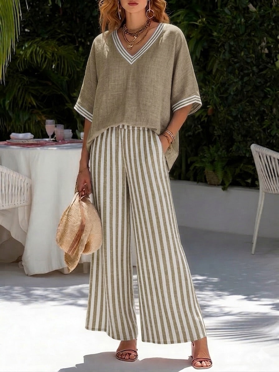 Amelia | Loose-Fit Summer Set with Flowy Pants